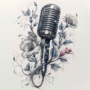 sound-and-vibrations – tattoo design ideas free ai generated – dotwork – for-stomach – Gallery: music-inkby-ai