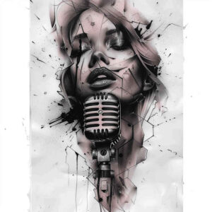 sound-and-vibrations – tattoo design ideas free ai generated – open-space – for-upper-thigh – Gallery: music-inkby-ai