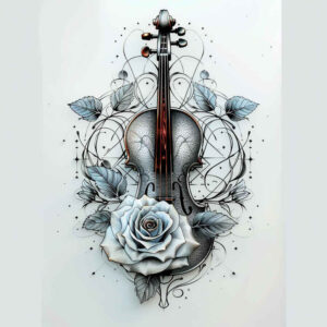 sound-effect – tattoo design ideas free ai generated – understated – for-lower-chest – Gallery: music-inkby-ai