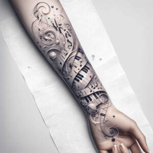 sound-waves – tattoo design ideas free ai generated – refined-ink – for-wrist-side – Gallery: music-inkby-ai