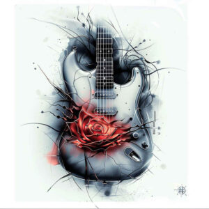 music tattoo design ideas color depth abstract for sternum