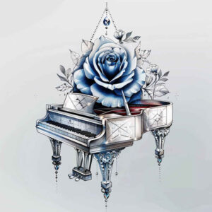 music tattoo design ideas Realism detail accuracy airy stands for determination