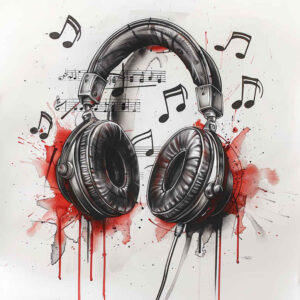 music tattoo design ideas Surrealism blurred boundaries airy touch symbol of strength
