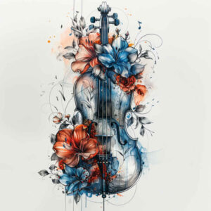 music tattoo design ideas Realism soft contrast clean shape for hand