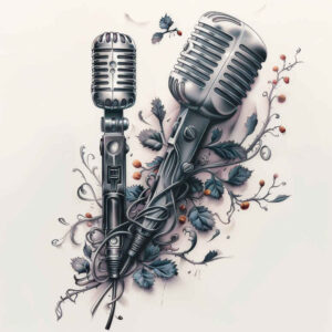 music tattoo design ideas Realism seamless blend clear edge meaning courage