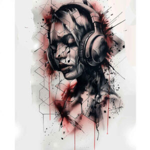 music tattoo design ideas Realism dynamic shadows delicate stands for strength