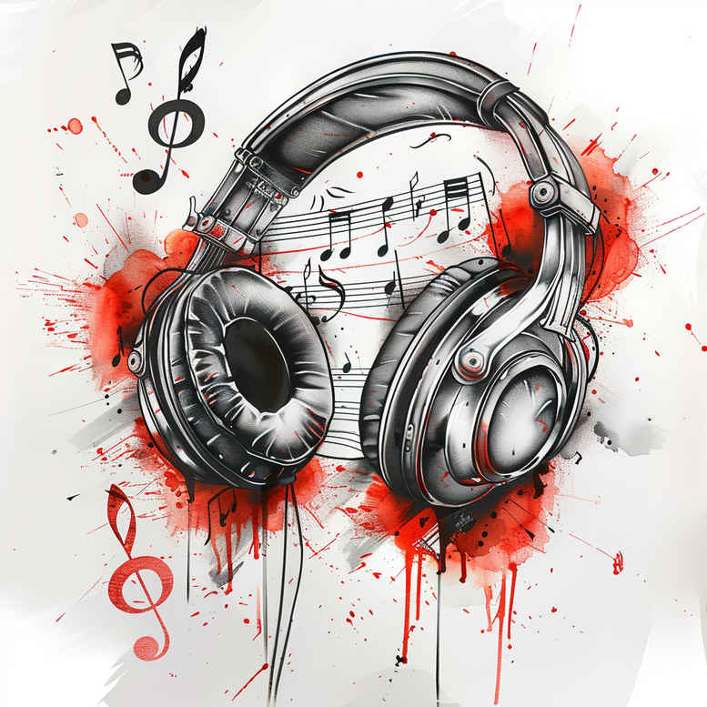 music tattoo design ideas Surrealism fantasy-inspired diminutive stands for courage