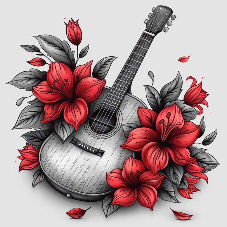 music tattoo design ideas contrasting colors discreet ink represents resilience