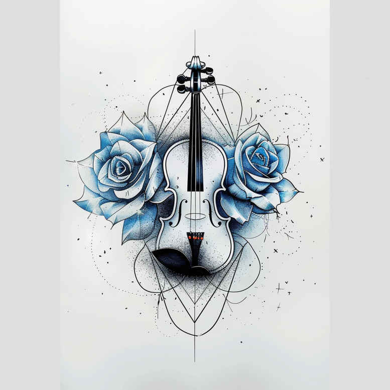 music tattoo design ideas bold color discreet mark for biceps