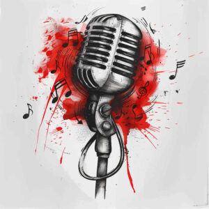 music tattoo design ideas Surrealism juxtaposition empty space symbolising courage