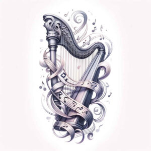 music tattoo design ideas Realism realistic structure essential for lower back