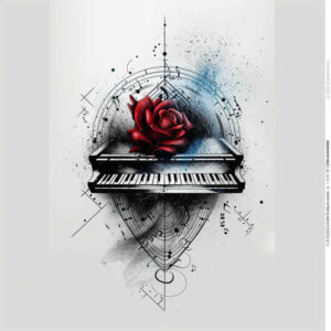 music tattoo design ideas illustrative style essential lines for toe