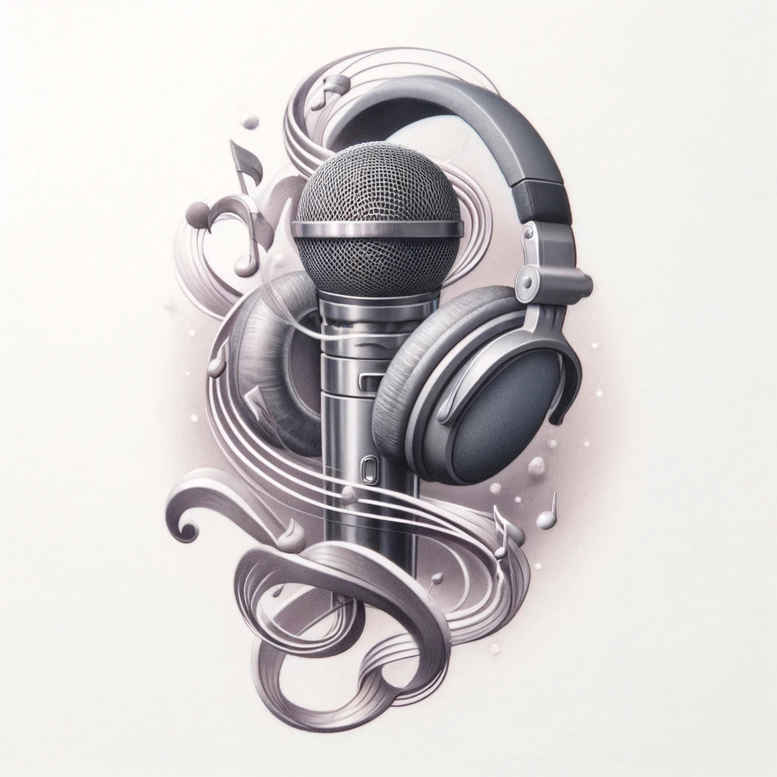 music tattoo design ideas textured fills essential lines symbol of resilience