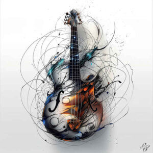 music tattoo design ideas Surrealism symbolism essential lines symbolising strength