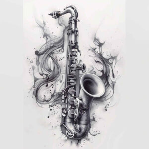 music tattoo design ideas Surrealism impossible forms essential stands for endurance
