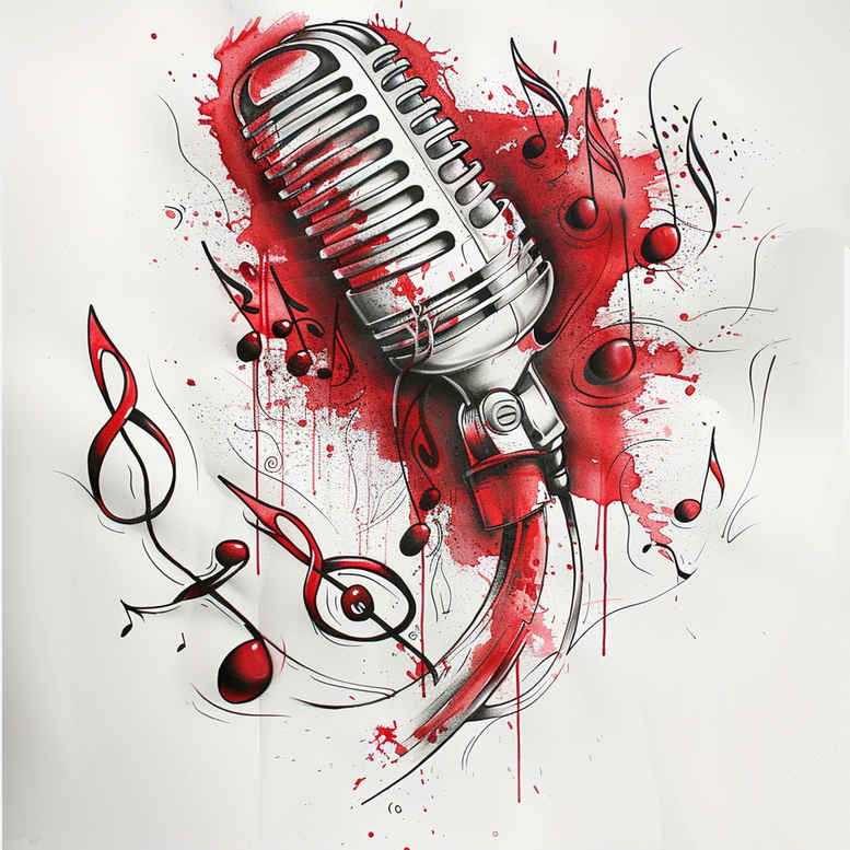music tattoo design ideas modern classic fine dot represents courage