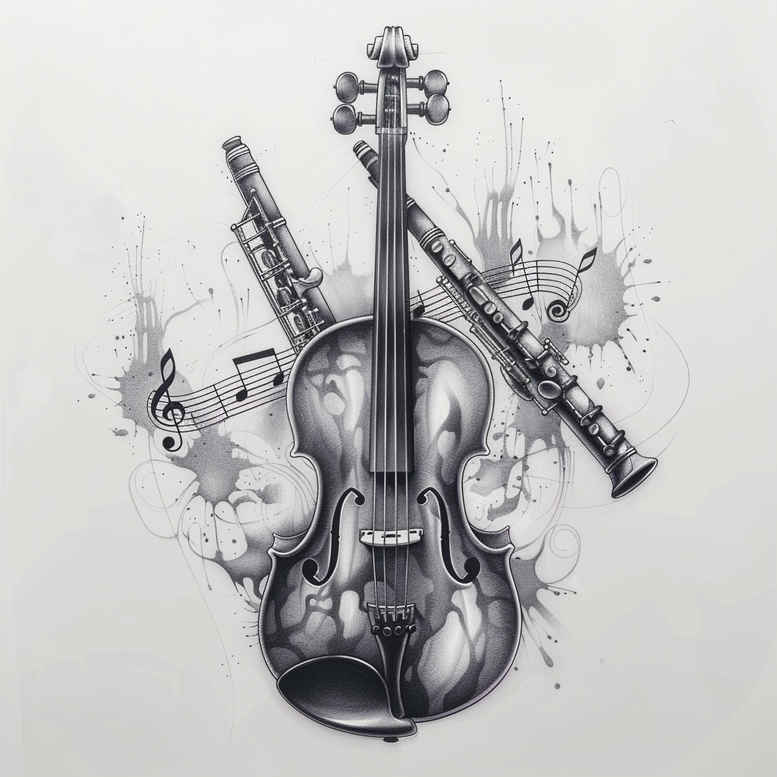 music tattoo design ideas minimal gentle for elbow