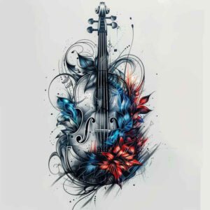 music tattoo design ideas Realism light play gentle stands for resilience