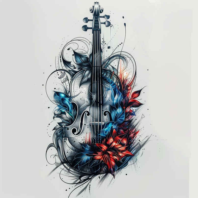 music tattoo design ideas Realism light play gentle stands for resilience