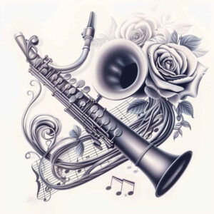 music tattoo design ideas bold highlights little tattoo for triceps