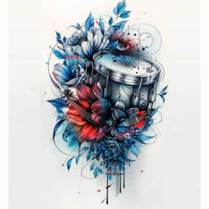 music tattoo design ideas Surrealism transcendent mini geometry for behind ear