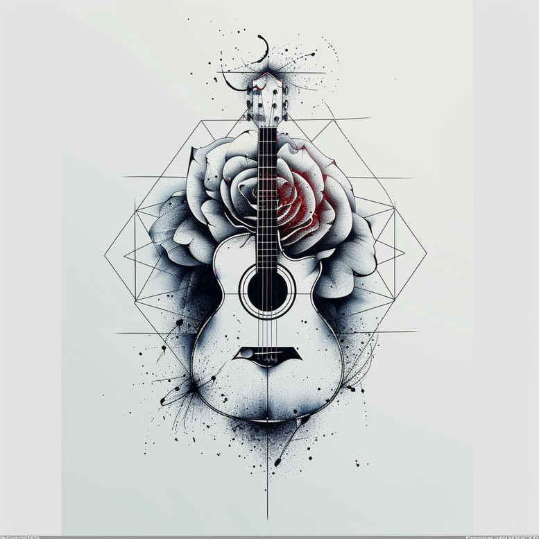 music tattoo design ideas macro mini geometry for upper shoulder