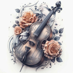 music tattoo design ideas Surrealism visionary miniature stands for resilience