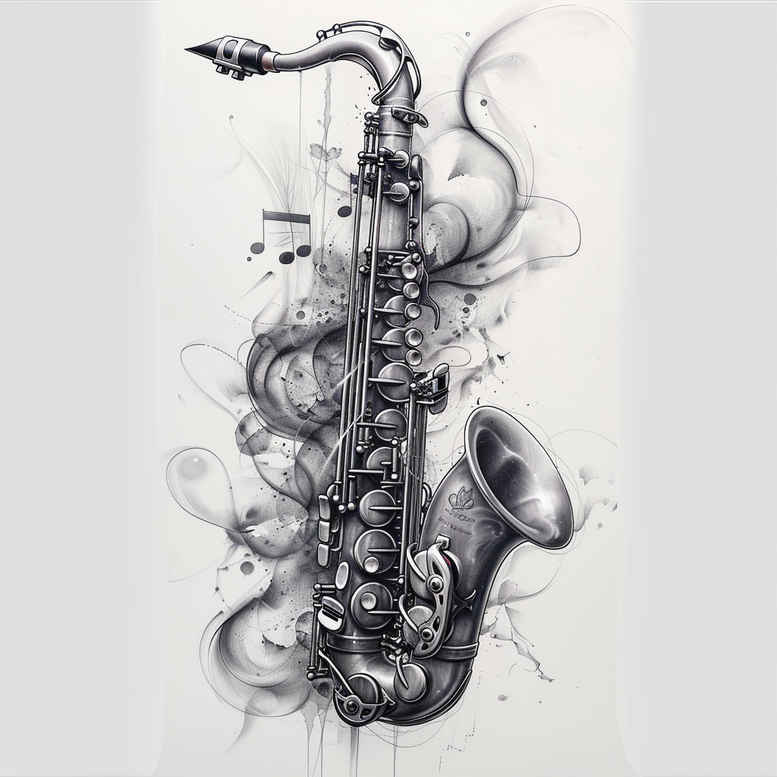 music tattoo design ideas Surrealism hallucinogenic minimalist script for palm