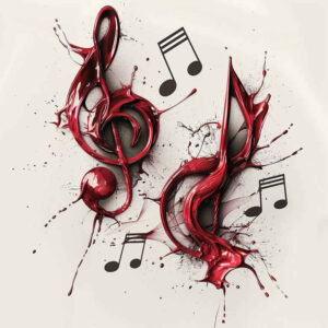 music tattoo design ideas sharp-focus modest for knee
