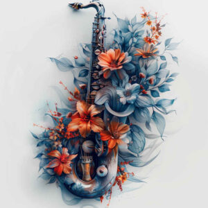 music tattoo design ideas color saturation negative space symbolising endurance