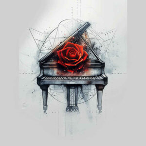 music tattoo design ideas solid fill no fill for inner arm