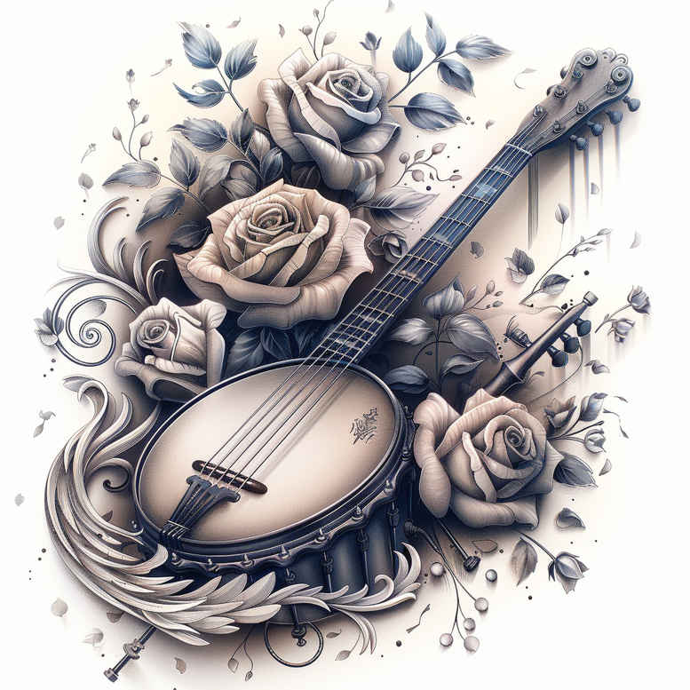 music tattoo design ideas Surrealism phantom shadows nonintrusive for forearm