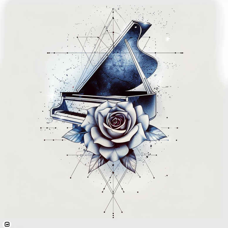 music tattoo design ideas high-contrast open space for wrist side