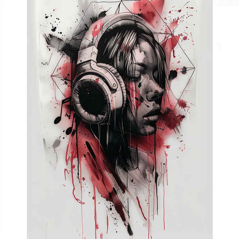 music tattoo design ideas dynamic linework outline only symbol of endurance