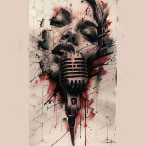 music tattoo design ideas Realism light play petite symbol of determination