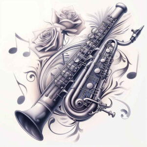 music tattoo design ideas Surrealism enigmatic plain symbolising strength