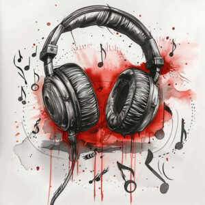 music tattoo design ideas Realism contrast play point minimal strength and power