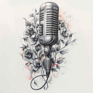 music tattoo design ideas enhanced color precise for temple