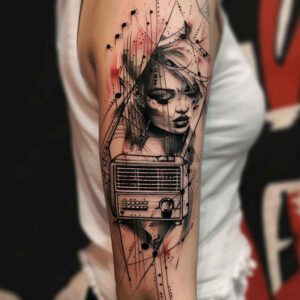 music tattoo design ideas Realism full detail precise for wrist