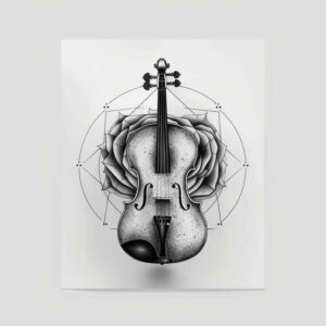 music tattoo design ideas Realism skin texture punctual embodying strength