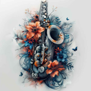music tattoo design ideas Realism natural contours punctual for abdomen