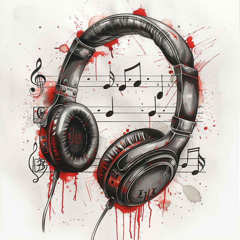 music tattoo design ideas intricate shading pure design embodying courage