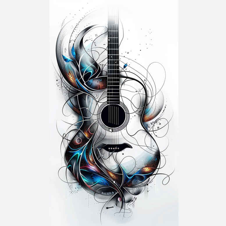 music tattoo design ideas Surrealism surreal lighting simple dot stands for resilience
