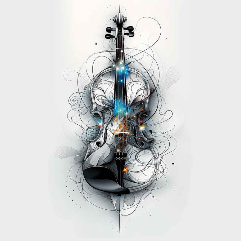 music tattoo design ideas real-life shading simple form shows resilience
