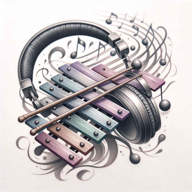 music tattoo design ideas modern twist single color embodying endurance