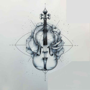 music tattoo design ideas hyper-detailed single dot for neck