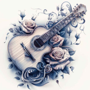 music tattoo design ideas bold outline single line for lower chest