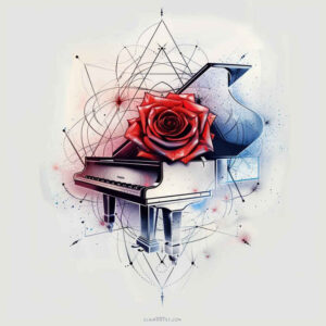 music tattoo design ideas esoteric symbolism small detail symbolising determination