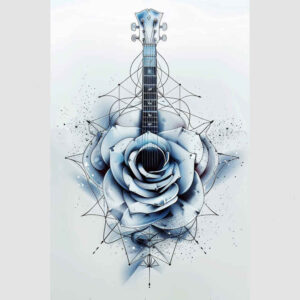 music tattoo design ideas Surrealism psychological depth soft curve symbol of determination