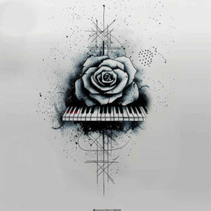 music tattoo design ideas smooth soft touch for calf
